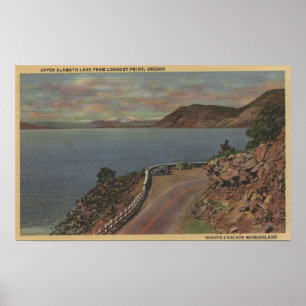 Affiches Lac supérieur klamath, Orégon - point de