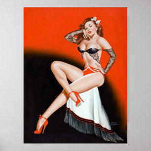 Affiches Lace and High Heels Pin Up