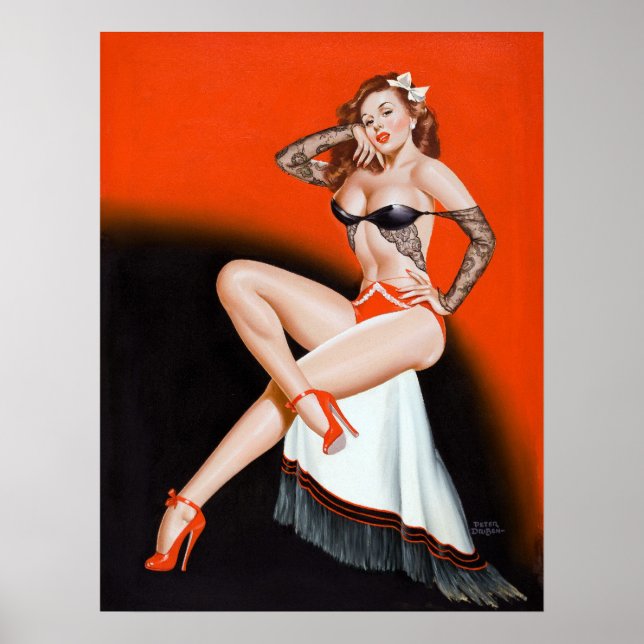 Affiches Lace and High Heels Pin Up (Devant)