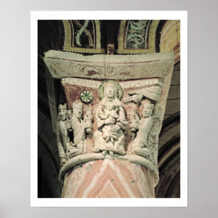 Affiches L'adoration des Magi, capital de colonne (pierre)