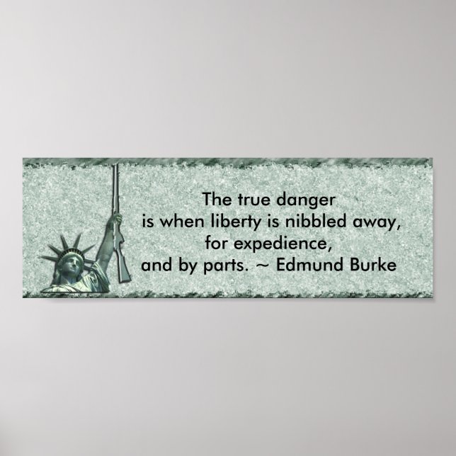 AFFICHES LADY LIBERTY - BUMPER STICKER - EDMUND BURKE QUOTE (Devant)