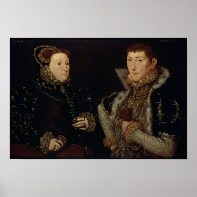 Affiches Lady Mary Nevill et son fils Gregory Fiennes (Devant)