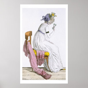 Affiches Lady wearing a negligee, from 'Costume Parisien',