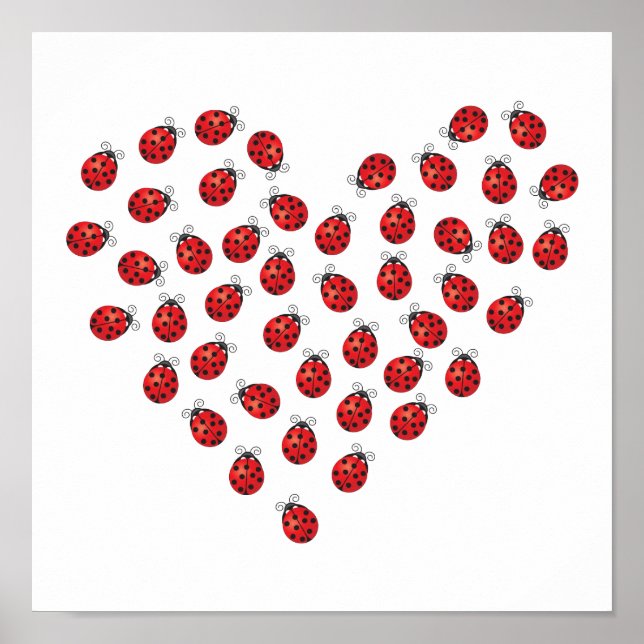 Affiches Ladybug Love Heart (Devant)
