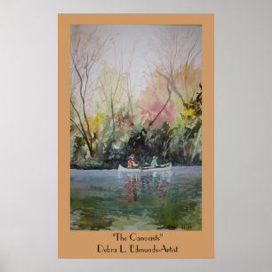 Affiches L'affiche de canoéistes
