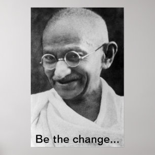 Affiches L'affiche de Gandhi 'Be the change'