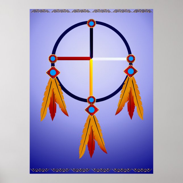 Affiches L'affiche de la roue de médecine (Devant)