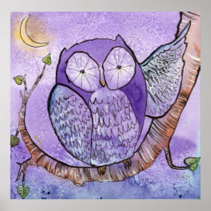 Affiches L'affiche du hibou pourpre