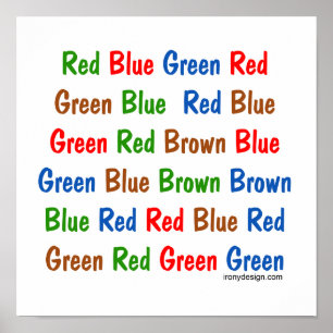 Affiches L'affiche du test de Stroop