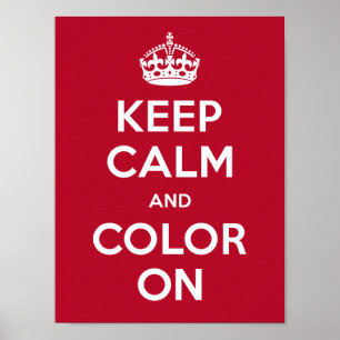 Affiches L'affiche gardent le calme et le colorent dessus