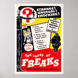 Affiches L'affiche Loves of Freaks