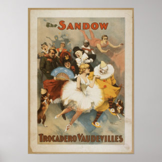 Affiches L'affiche Sandow Trocadero Vaudevilles