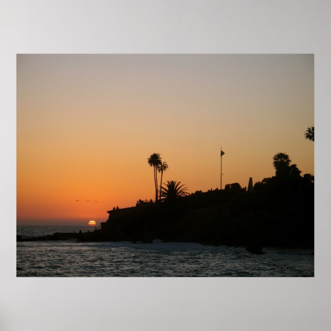 Affiches Laguna Beach Sunset Photo Pittoresque (Devant)