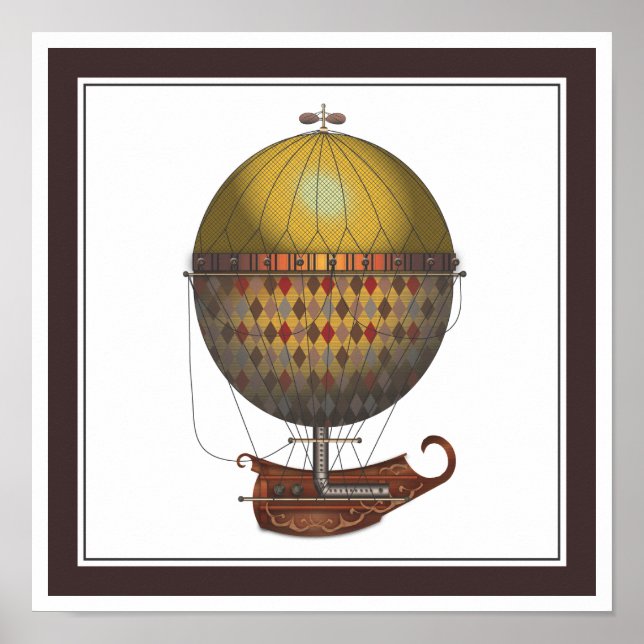 Affiches L'Airship Nautisme Steampunk Volant Machine (Devant)