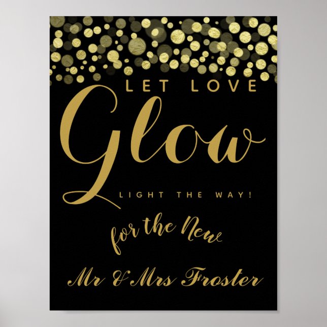 Affiches Laisser l'amour brillant signe de la fête de maria (Devant)