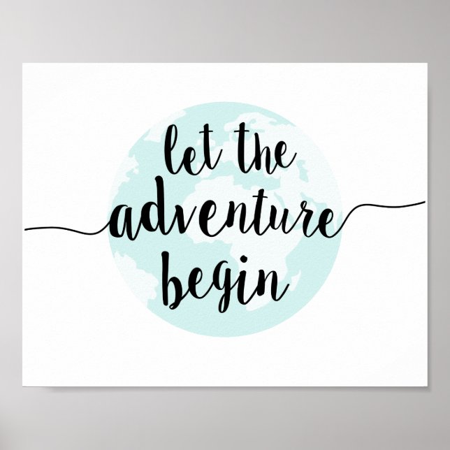 Affiches Laisser l'aventure commencer Big World Citation Ar (Devant)