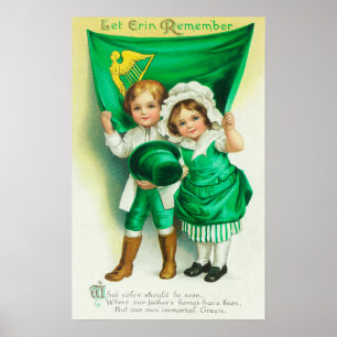 Affiches Laissez Erin se souvenir d'un couple tenant un dra