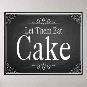 Affiches "Laissez-les manger du gâteau" signe Mariage impri