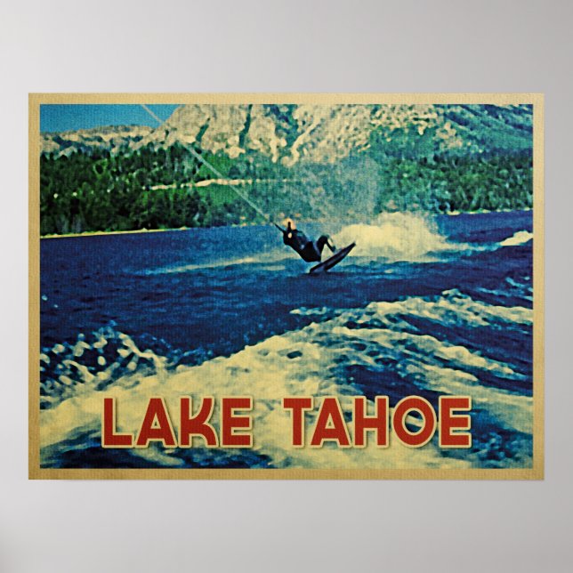 Affiches Lake Tahoe Water Skier (Devant)