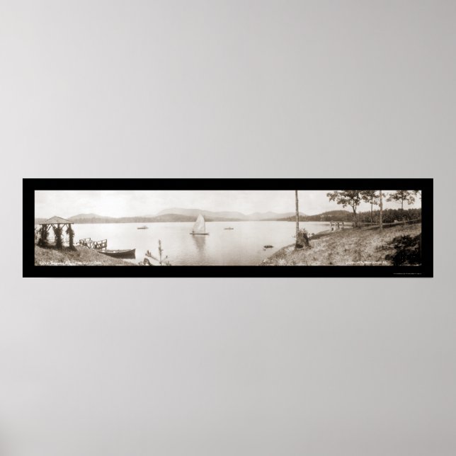 Affiches Lake Toxaway NC Boats Photo 1911 (Devant)