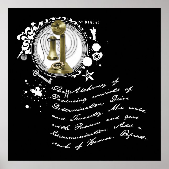 Affiches L'alchimie de la production (Devant)