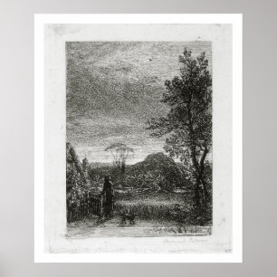 Affiches L'alouette (gravure à l'eau-forte)