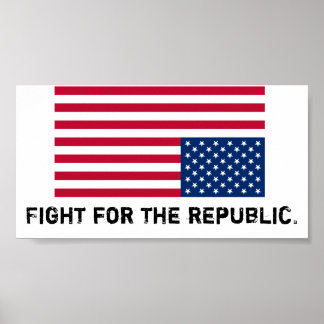 Affiches L'Amérique est en détresse, se bat pour la républi