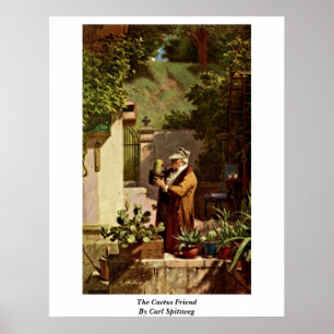 Affiches L'ami de cactus par Carl Spitzweg