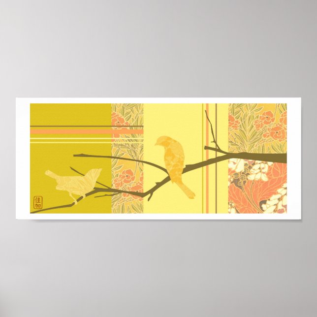 Affiches "L'Amour À La Première Vue" Oiseaux Imprimer (Devant)