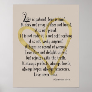 Affiches L'amour est coeur patient