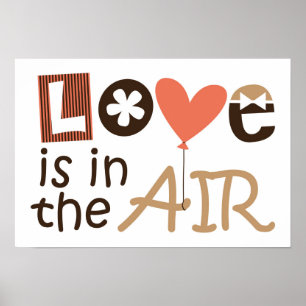 Affiches L'amour est dans l'air design