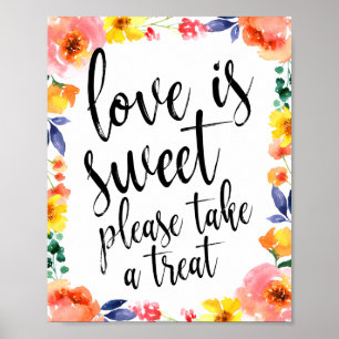 Affiches L'amour est doux, s'il vous plaît prenez une frian