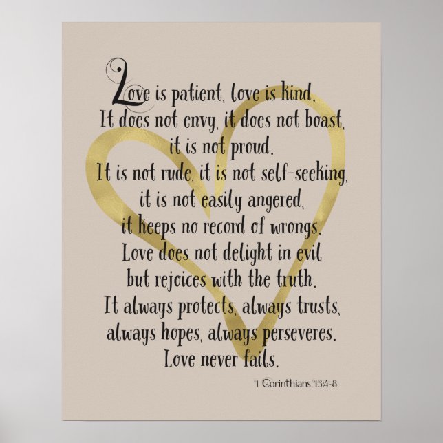 Affiches L'amour est le coeur du patient (Devant)