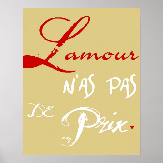 Affiches L'amour (L'amour est précieux) (Devant)