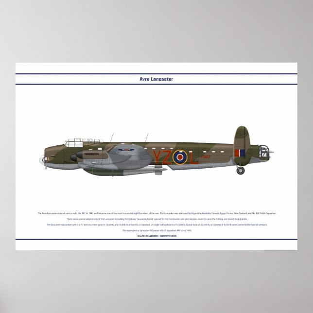 Affiches Lancaster BI Special 617e Escadron (Devant)