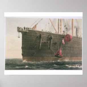 Affiches Lancement de la bouée, le 8 août 1865, marquant la