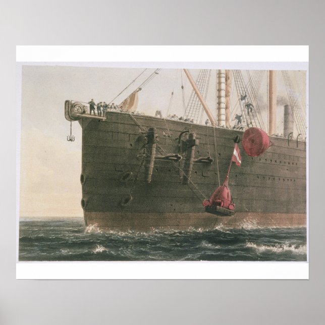 Affiches Lancement de la bouée, le 8 août 1865, marquant la (Devant)