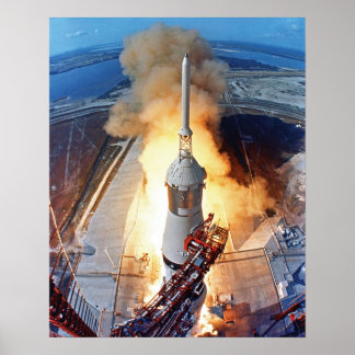 Affiches Lancement de la fusée d'atterrissage Apollo 11 de 