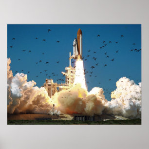 Affiches Lancement de la navette spatiale Challenger (STS-5