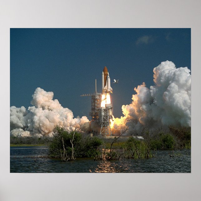 Affiches Lancement de la navette spatiale Challenger (STS-6 (Devant)