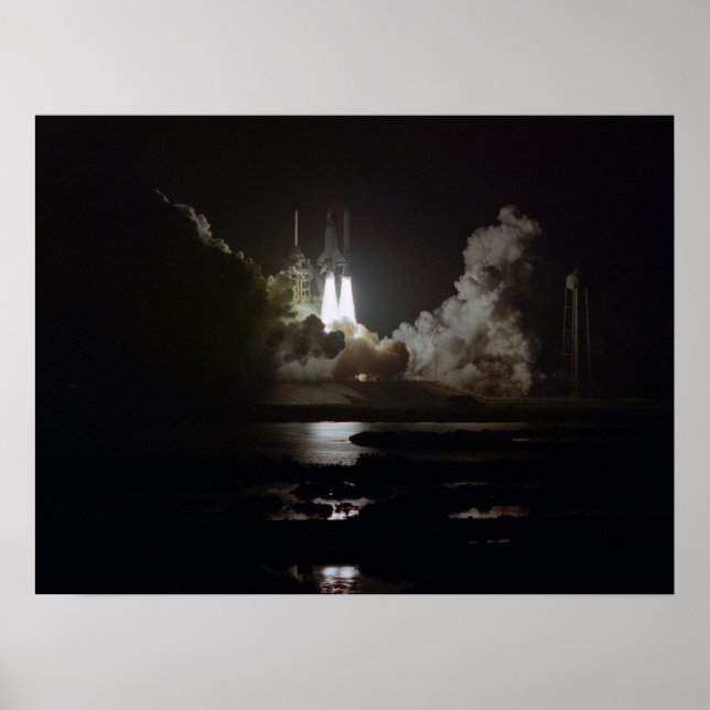 Affiches Lancement de la navette spatiale Challenger (STS-8 (Devant)