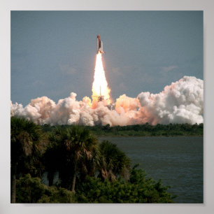 Affiches Lancement de la navette spatiale Columbia (STS-52)