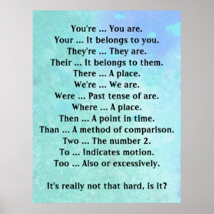 Affiches L'anglais n'est pas celui dur