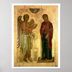 Affiches L'annonce d'Ustiug, c.1130-40 (tempera sur la