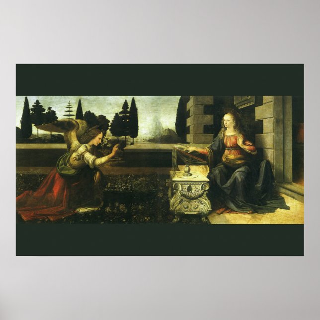 Affiches L'Annonciation du Seigneur par Léonard de Vinci (Devant)