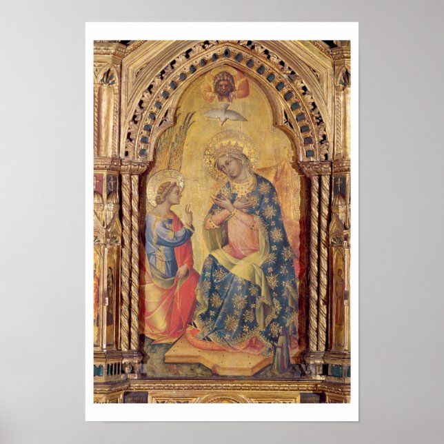 Affiches L'Annonciation (partie polyptyque) (huile sur pann (Devant)
