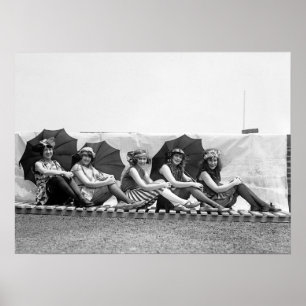 Affiches Lansburg Bathing Girls : 1922