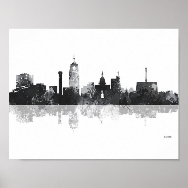AFFICHES LANSING, MICHIGAN SKYLINE (Devant)