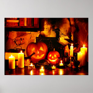 Affiches Lanterne Citrouille d'Halloween