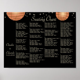 Affiches Lanternes festives avec Pastel Black & Apricot